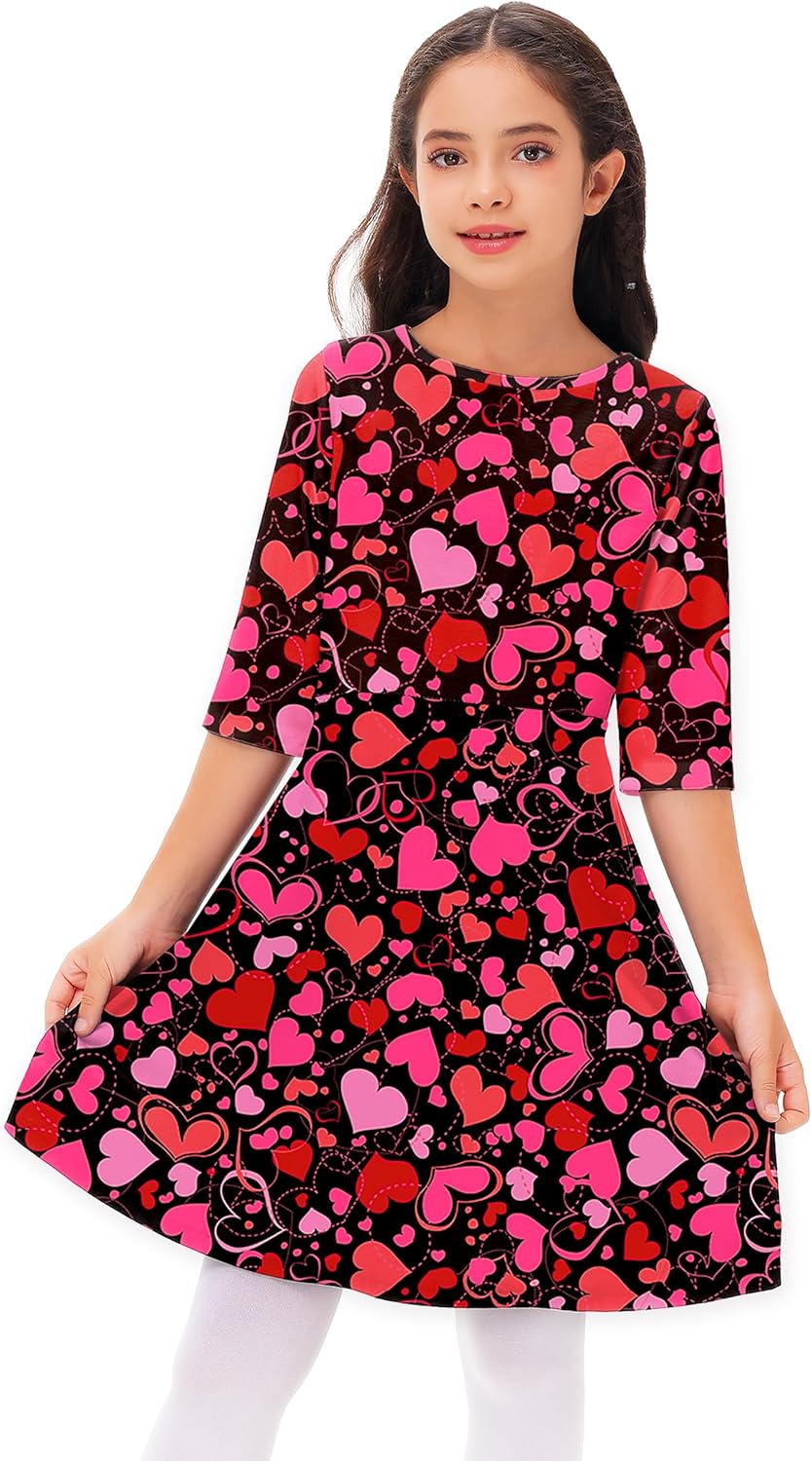 Remimi Girls St Patricks Day Dress 3/4 Sleeve Mardi Gras Party Dresses 3-14 Years - Image 4