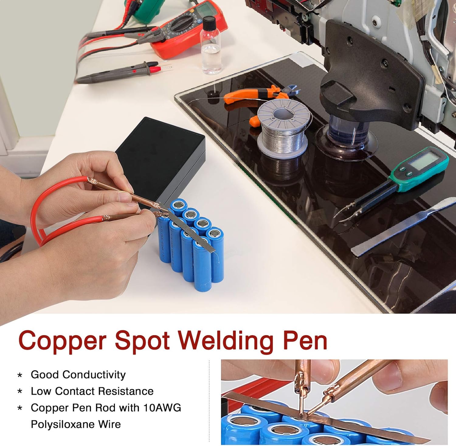 Mini Spot Welder, Battery Handheld Spot Welder 6 Gear Adjustable Mini