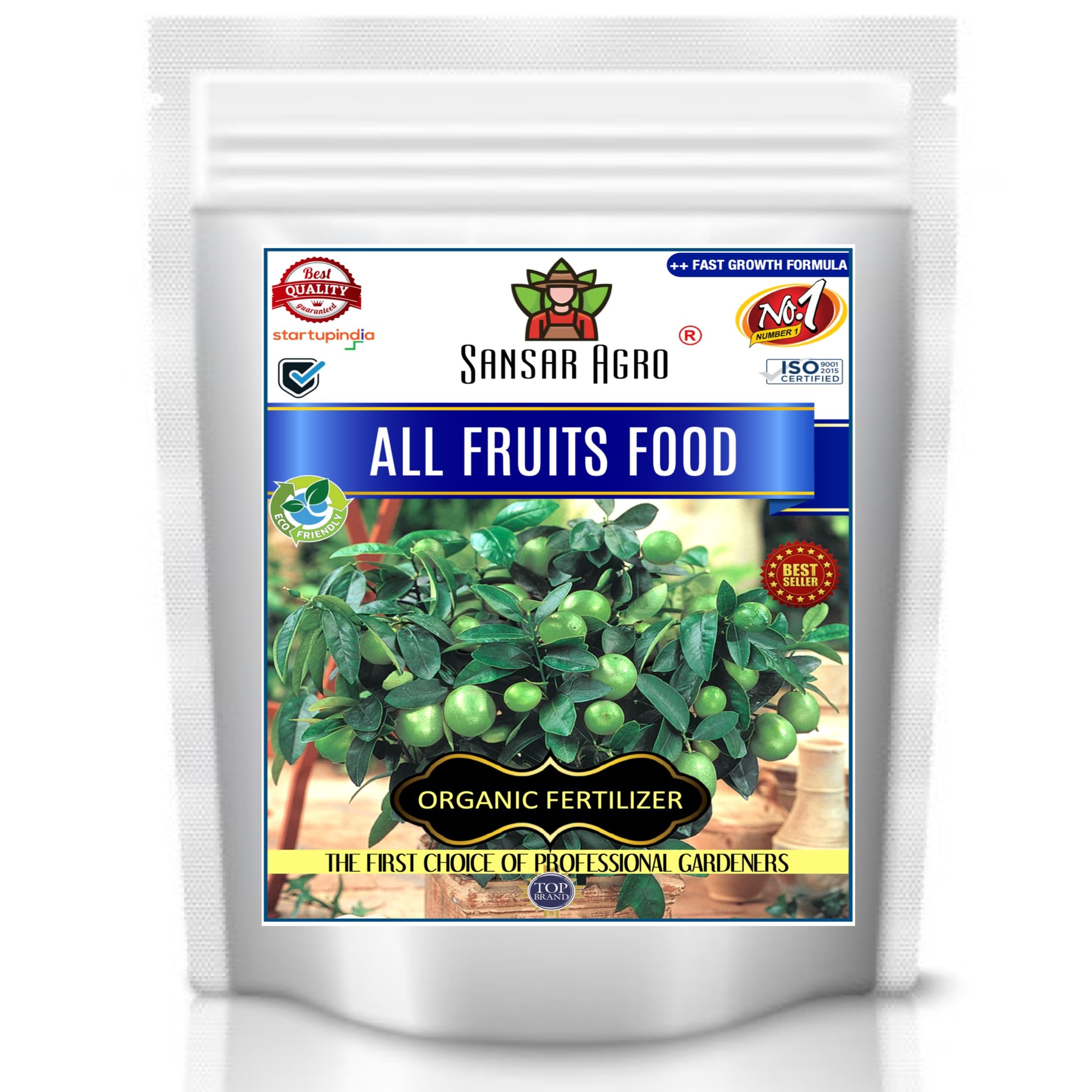 Sansar Agro® All fruits Food, Essential Organic Fertilizer for fruit Plants, Double Filtered with All Required Nutrients and Active Micro-Organism for heavy flowering (5 kg)