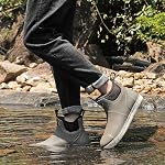 Rain Boots for Men Mid Calf Waterproof Rubber Boots Advanced Non-Slip Deck Boots Mens Rubber Outdoor Work Boots Mens Rain Boots Comfort Lightweight Rainboots for Fising Climbing Sailding