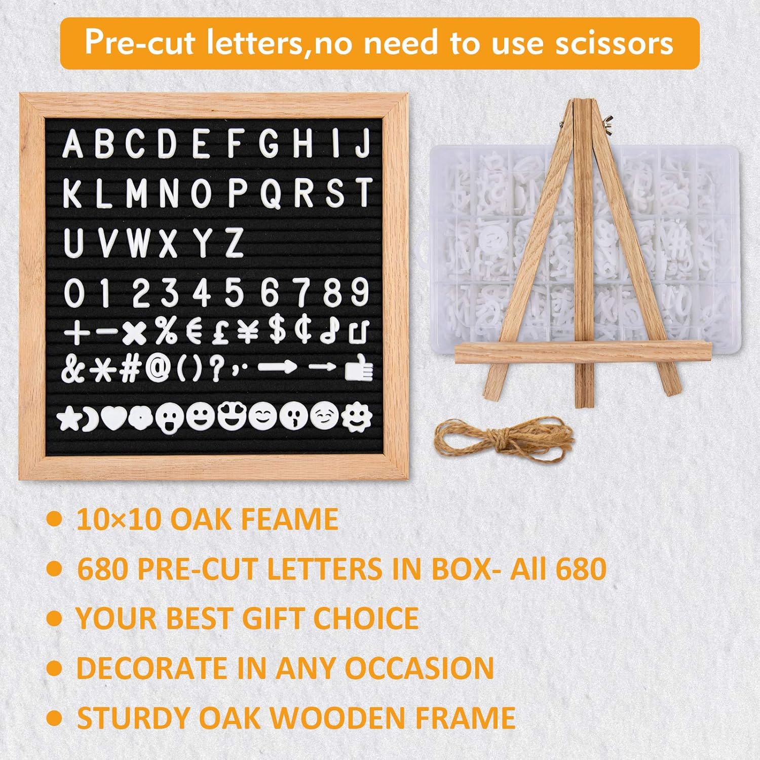 Rеvіеw Dіѕсоunt ABELL Felt Letter Board Include 680 Pre-cut Letters, 10x10 Inches Message Changeable Board for Farmhouse Office Rustic Home decor Blасk Frіdау - 50% оƒƒ ABELL Felt Letter Board Include 680 Pre-cut Letters, 10x10 Inches Message Changeable Board for Farmhouse Office Rustic Home decor