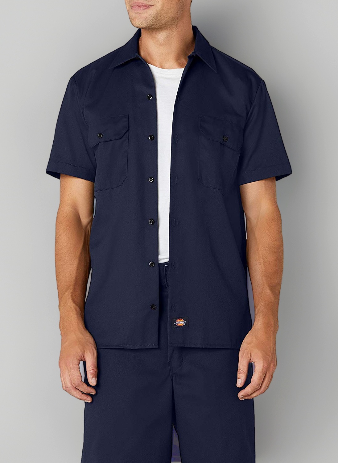 Dickies Men's Work Shirt Short Sleeves - White