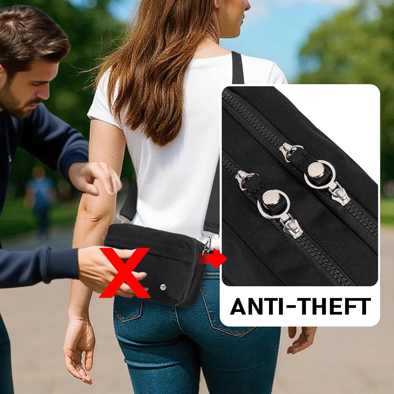 NEICOA Anti Theft Crossbody Bags for Women Nylon Small Travel Purse RFID Sling Shoulder Bag for Vacation Essentials - Image 4