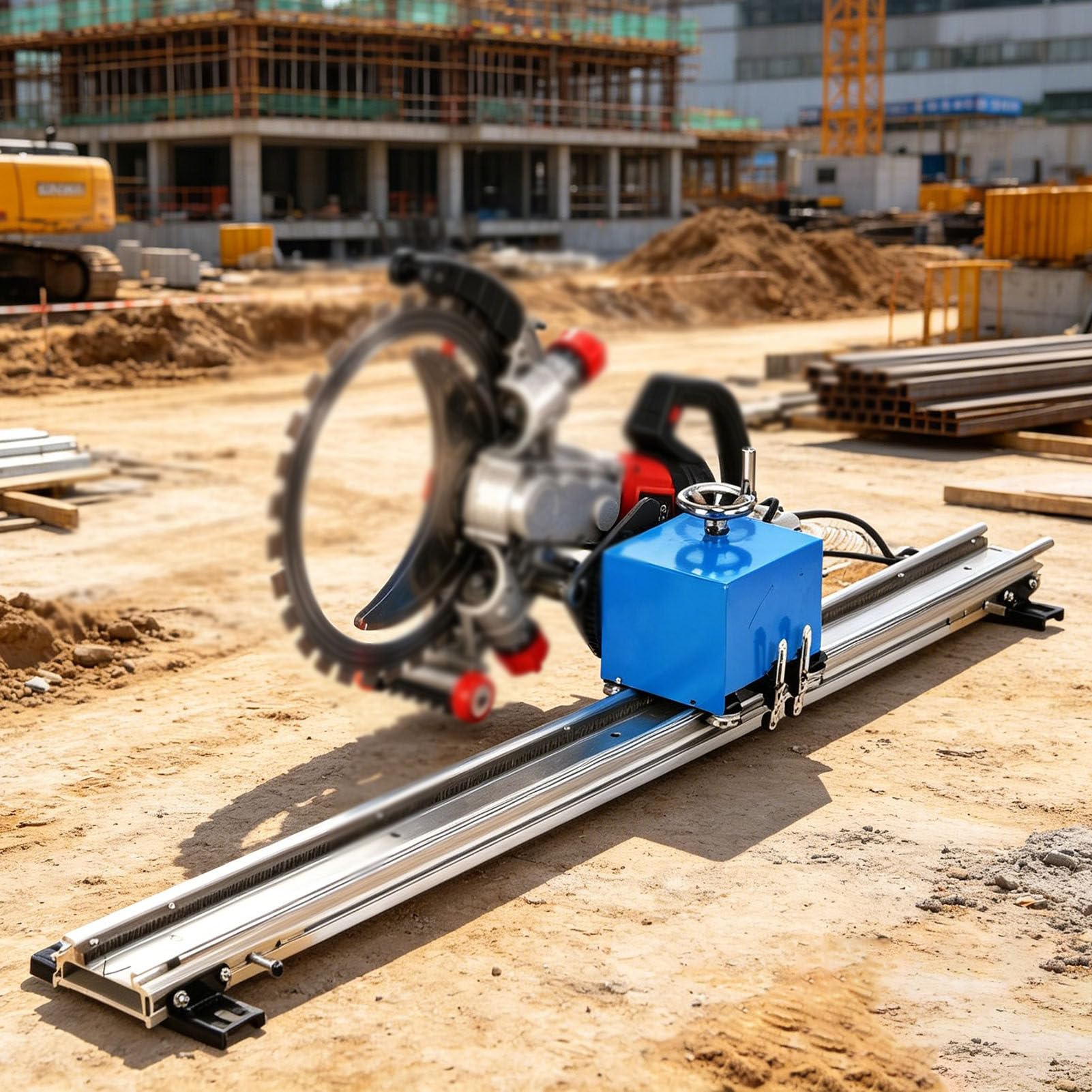 ExoticaBlend Circular Saw Track Guide, Linear Rail, Adjustable Cutting Depth, One-Button Lifting, Suitable For Reinforced Concrete, Red Brick Walls 2.5m