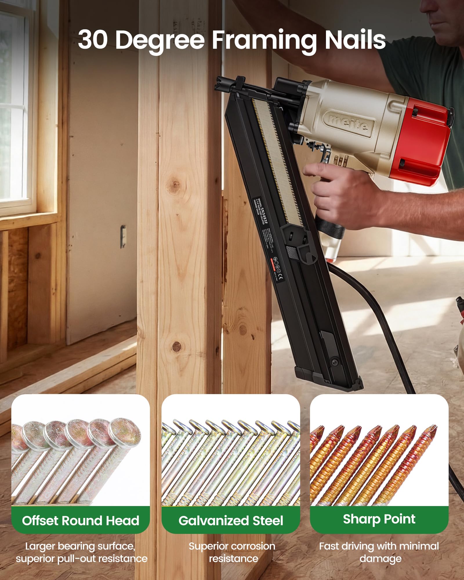 30 Degree Framing Nails - 1000 PCS -3 30 Degree Framing Nails - 1000 PCS -3
