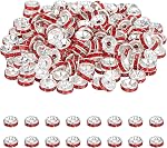 PATIKIL 4mm Rondelle Spacer Bead, 200 Pcs Crystal Rhinestone Loose Bead Spacers for Jewelry Making, DIY Bracelets, Necklace, Silver