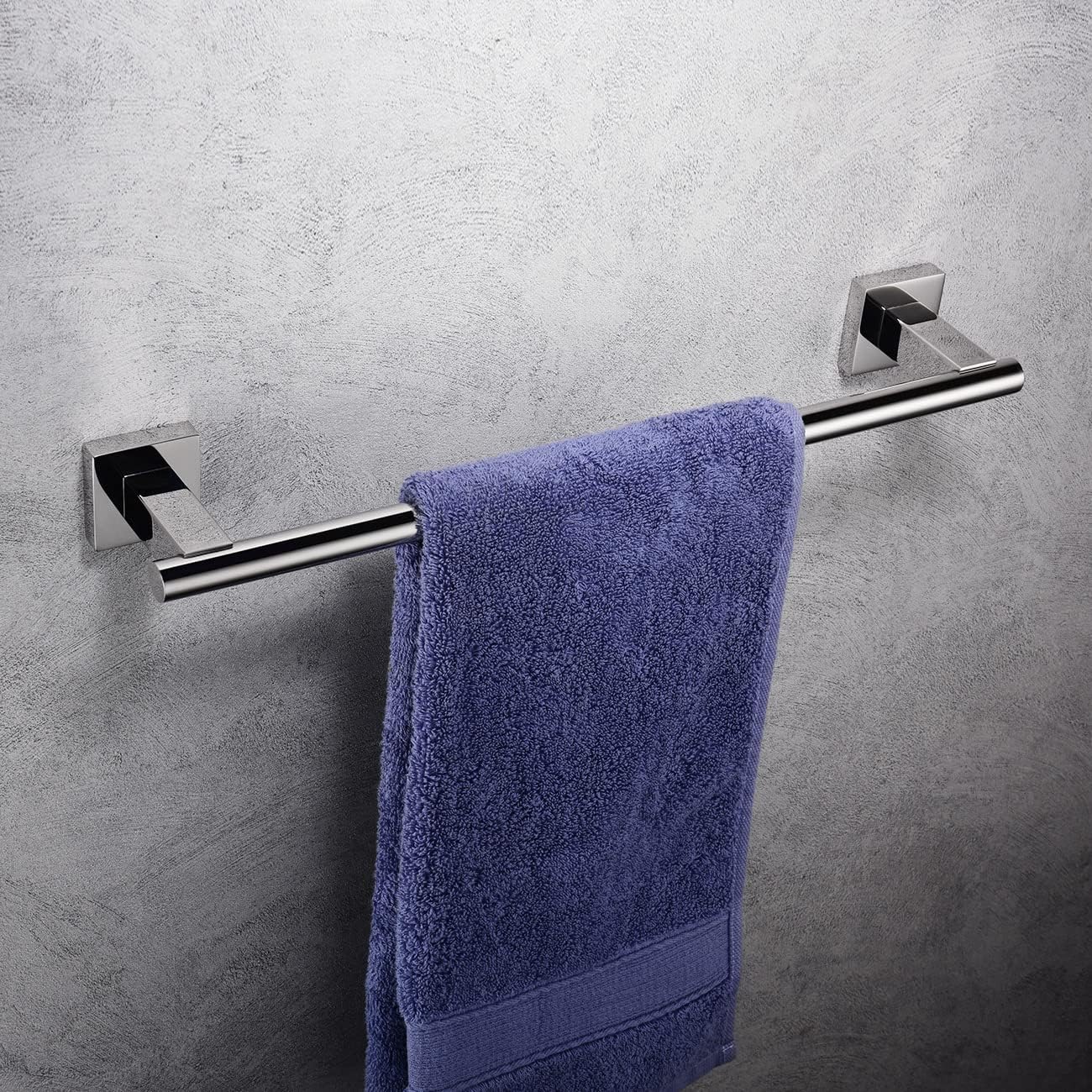 Miyili Bathroom Single Towel Bar 15.75-Inch Stainless Steel Towel Rack Bath Towel Hanger Wall Mount Polished Finish, A02C40A