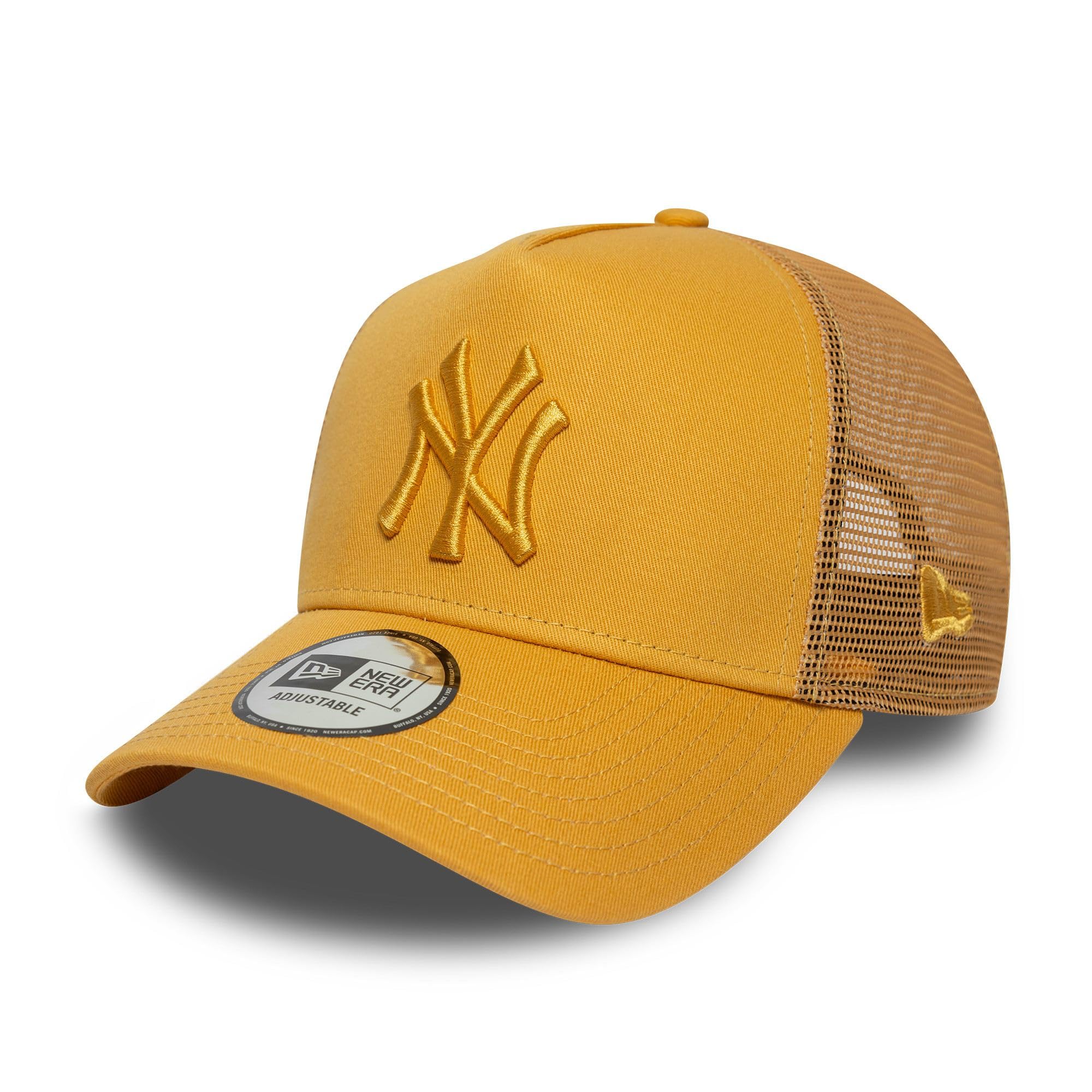 New Era New York Yankees A-Frame Trucker Cap Yellow Tonal Logo โ image 1
