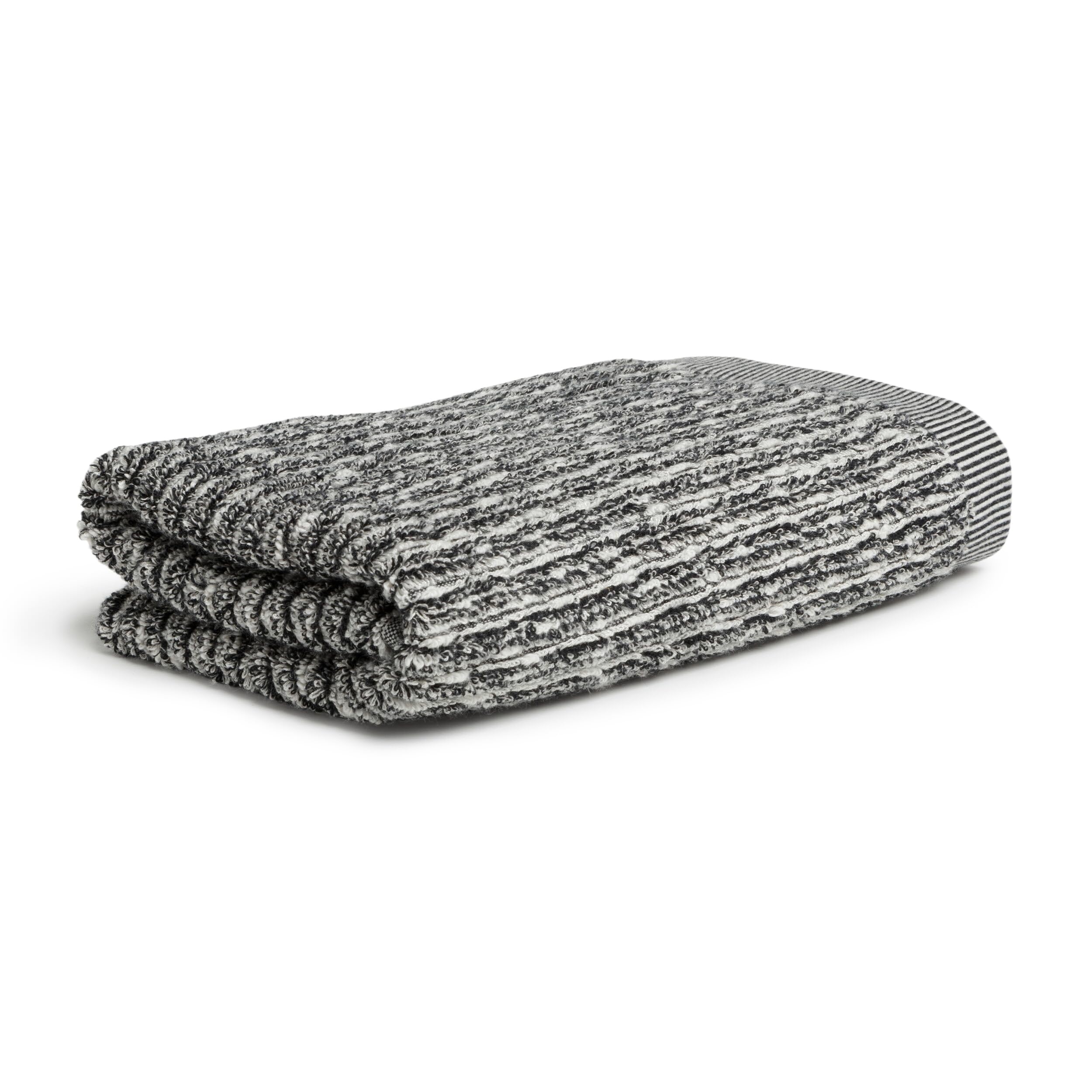 Möve Brooklyn Pinstripe Hand Towel 50 x 100 cm Natural/Black