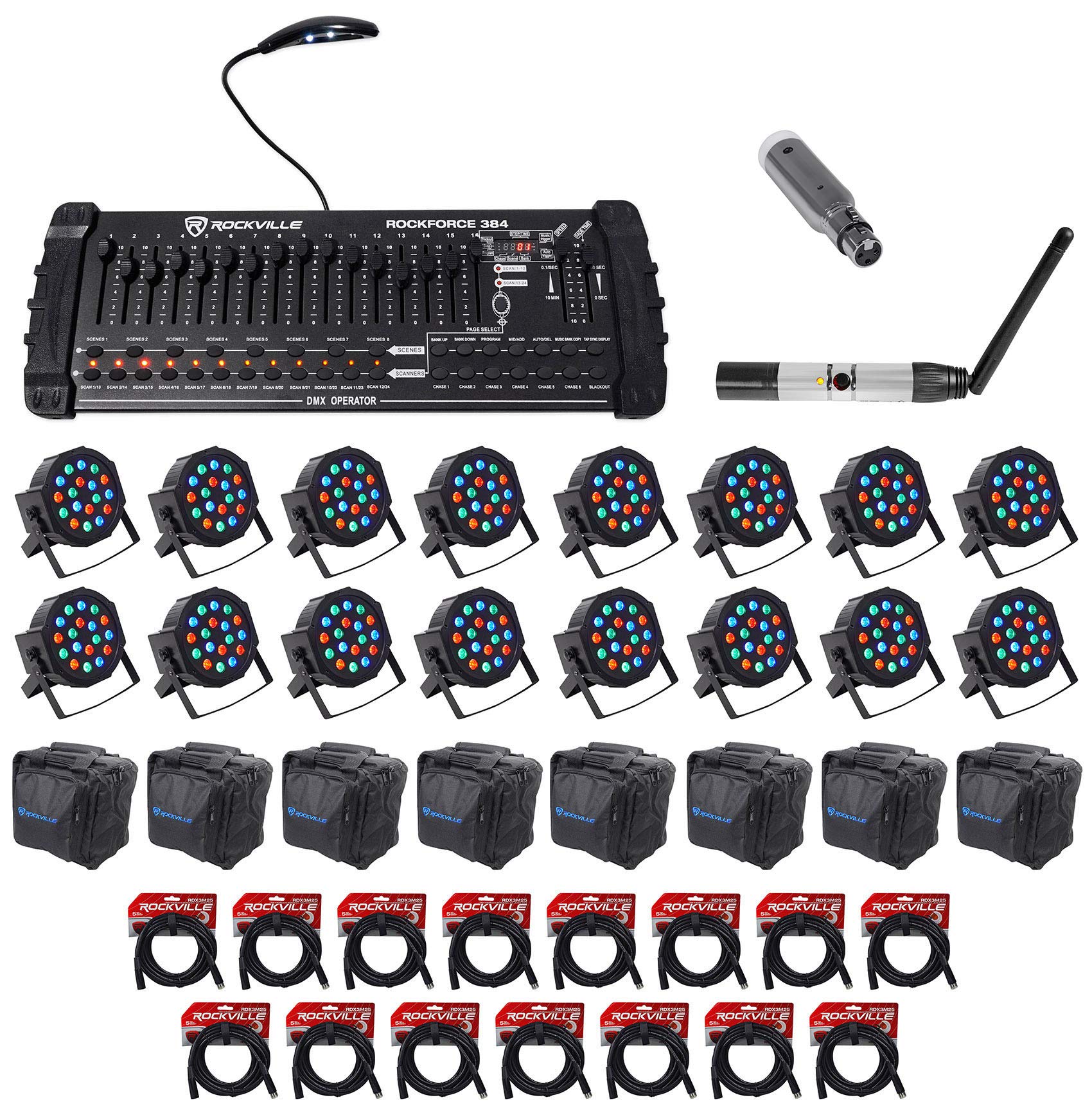 Amazon.com: Rockville ROCKFORCE 384 Bundle: 384-Channel DMX