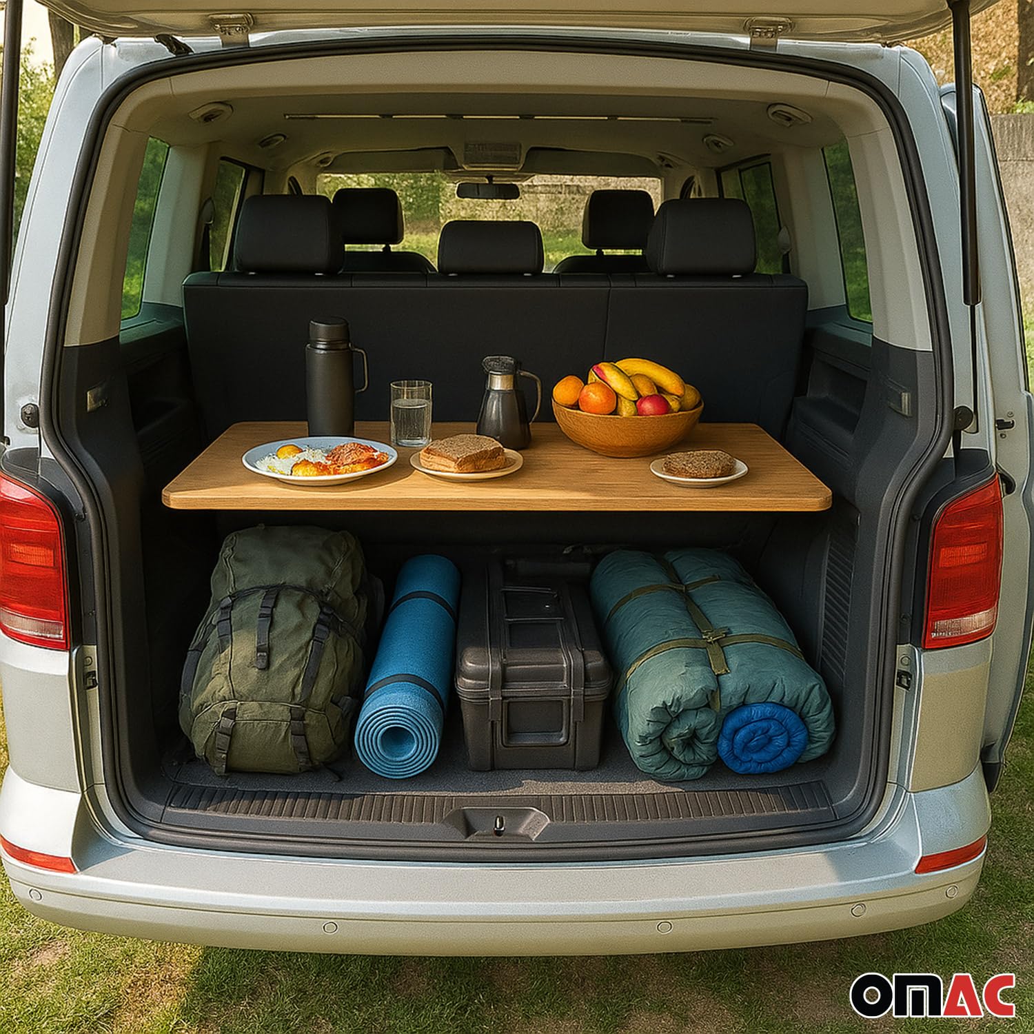 OMAC Multiflexboard Bettverlängerung Ablage Compatible con VW Multivan T5 T6 2003-2024
