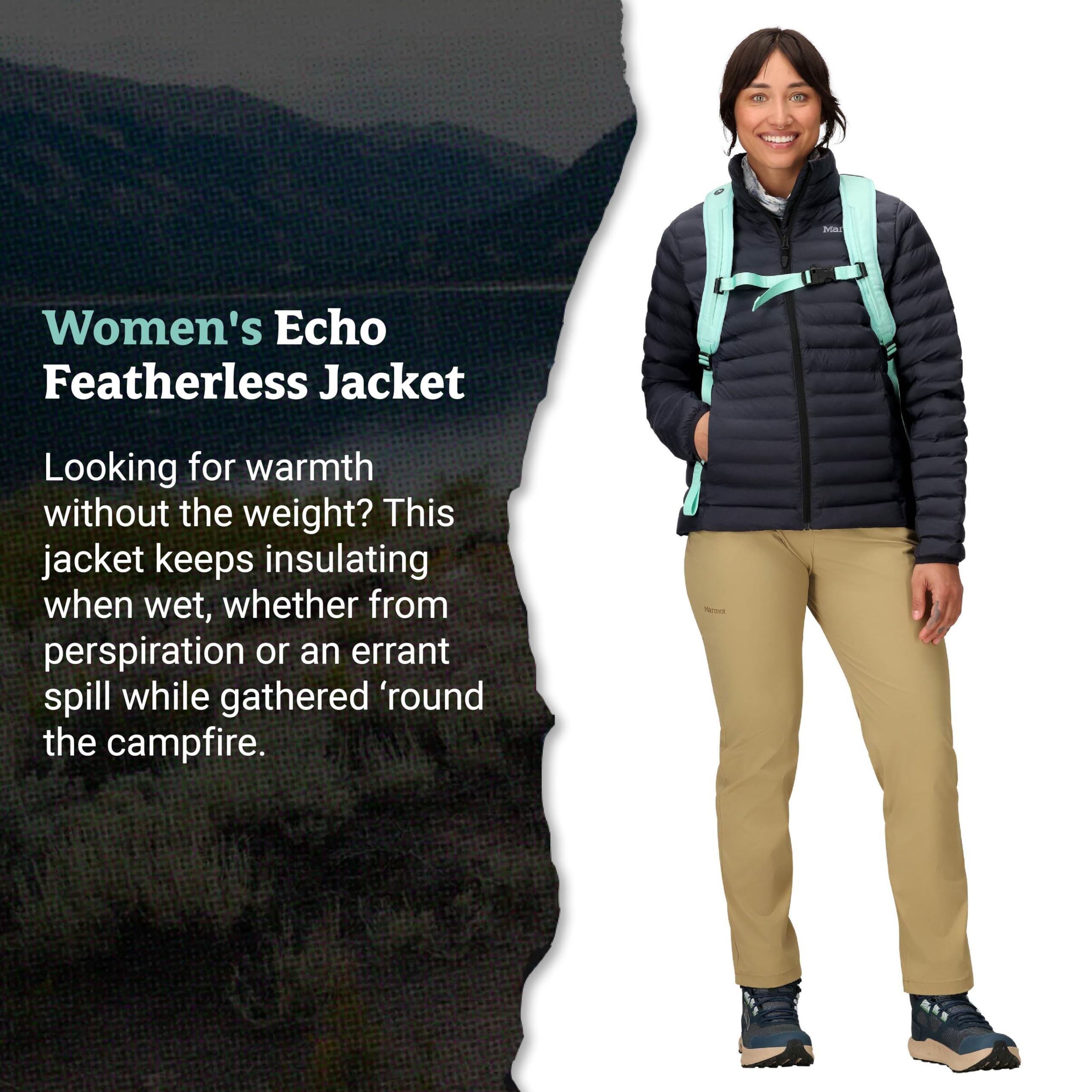 Marmot Damen Wm's Echo Featherless Jacket Ultra-leichte isolierte Winterjacke, warme Outdoorjacke, wasserabweisende Steppjacke, winddichte Funktionsjacke, klein packbar (1er Pack)