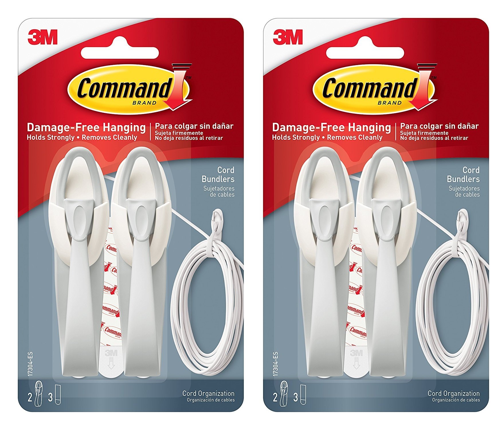 CommandCord Bundlers, Cord Organizer, 2-Bundlers Per Pack, Sold As 2 Packs (17304-ES)