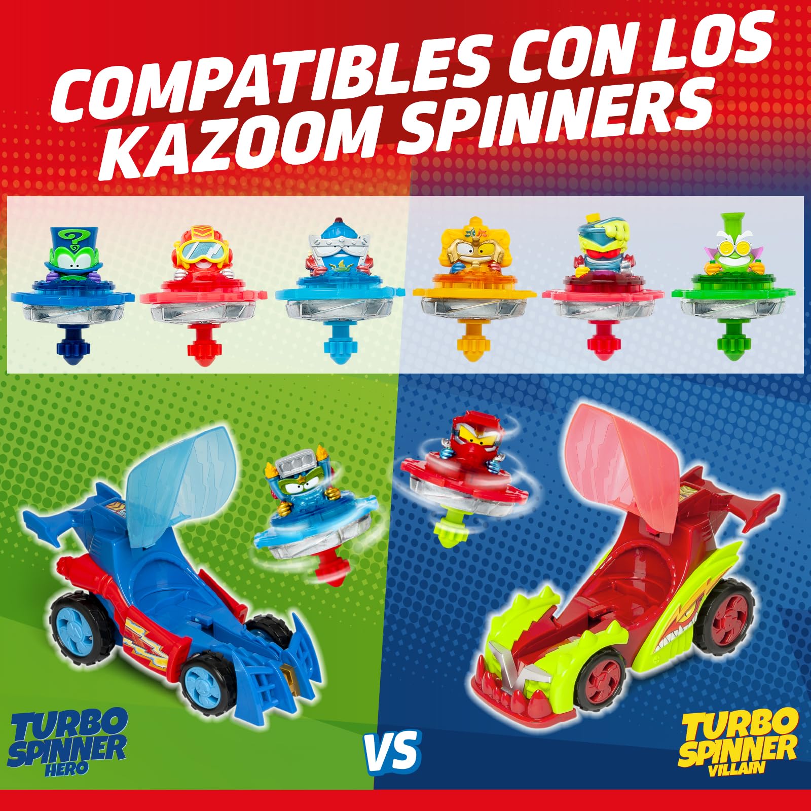 SUPERTHINGS KAZOOM Power – Turbo Spinner Héroe. Vehículo con Lanzador de peonza. Incluye 1 Turbo Spinner y 1 Kazoom Exclusivo. — view 7