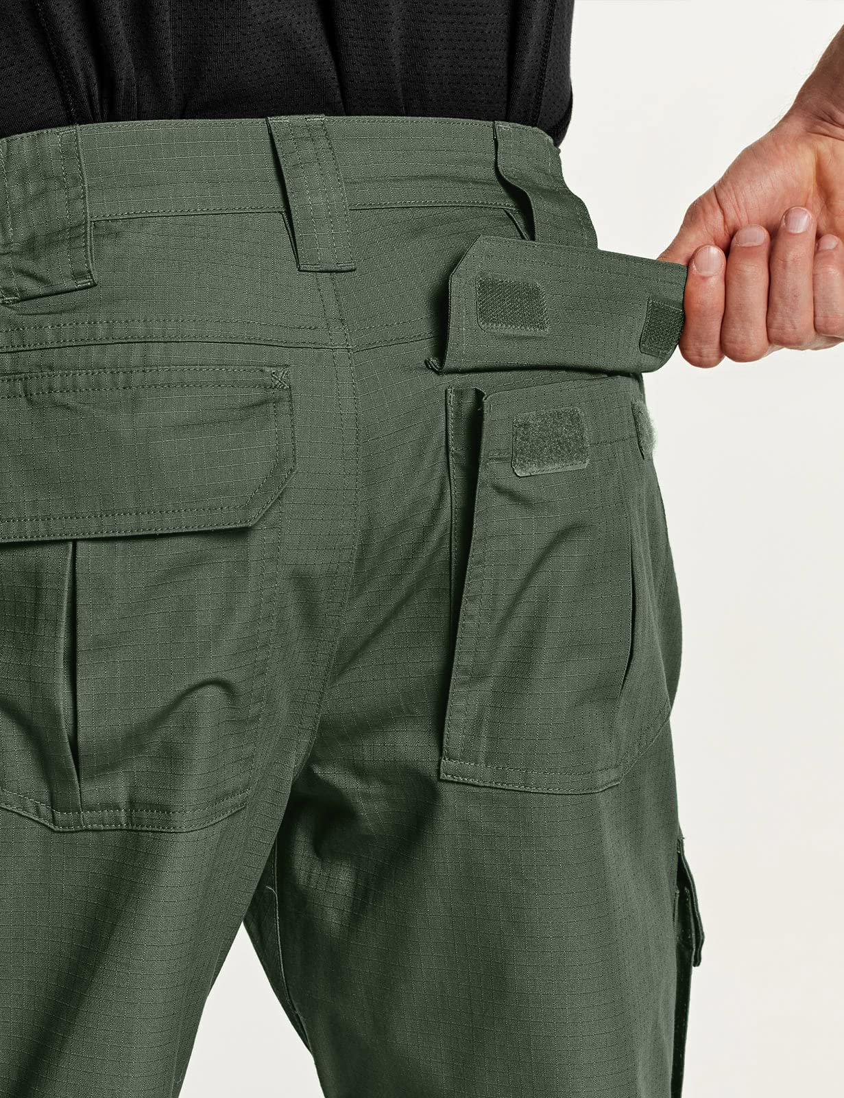 CQR Men's Tactical Pants, Water Resistant Ripstop Cargo Pants