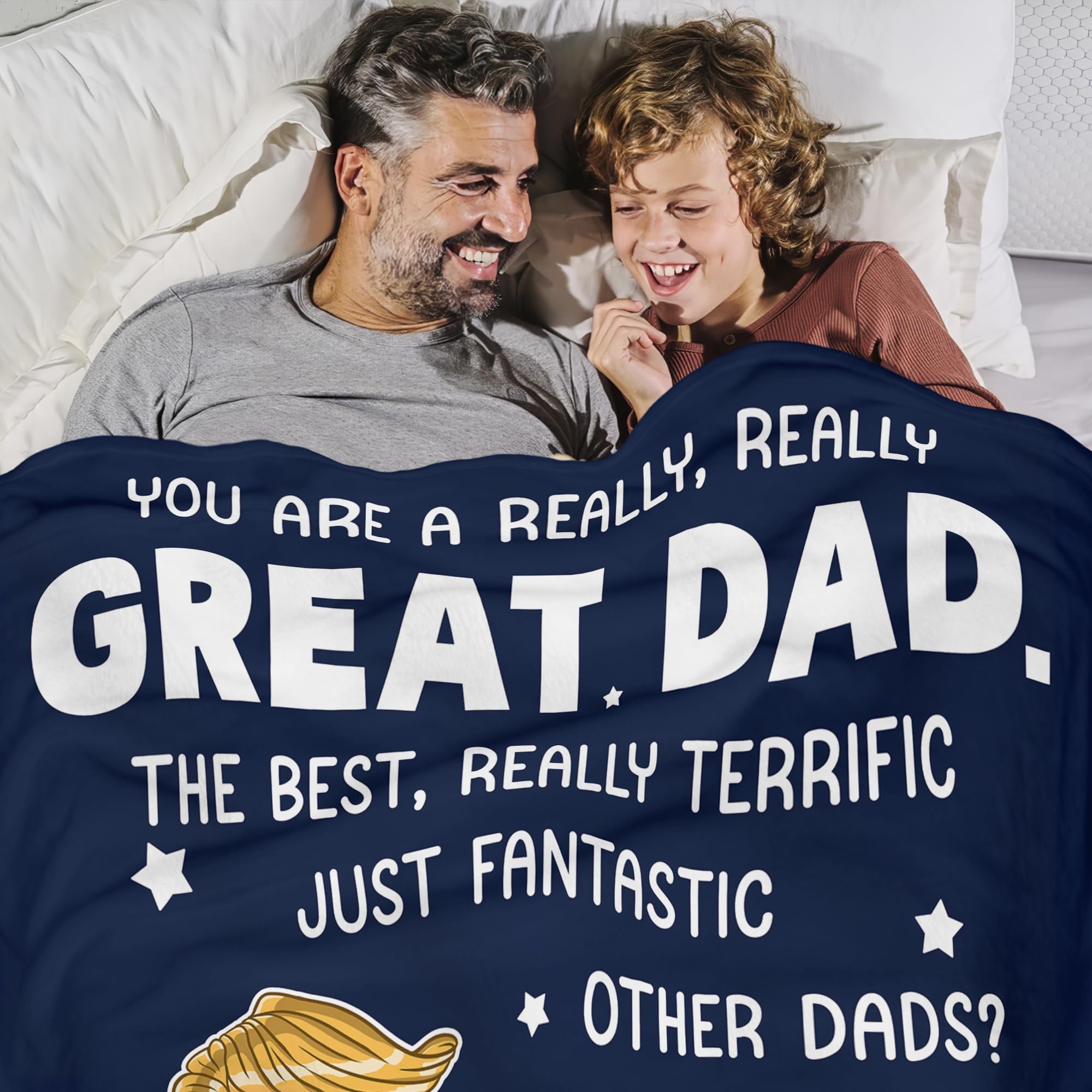 Überwurfdecke Für Bonus-Vater – Weich, 152 X 203 Cm, Geschenk Für Stiefvater