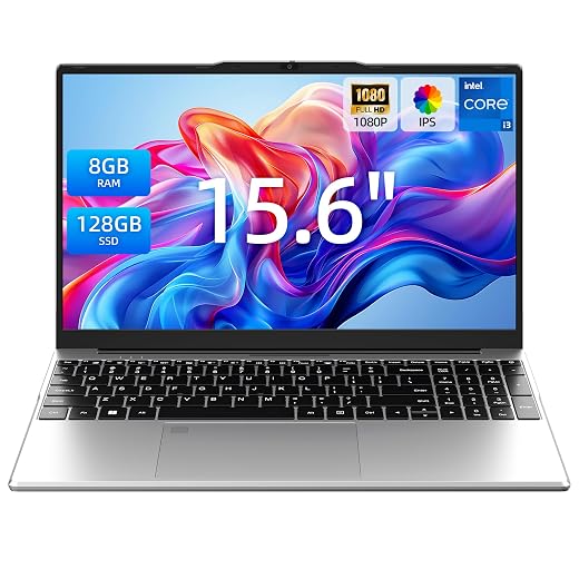 15.6 Inch Laptops, Core i3 Processor, 8GB RAM, 128GB SSD, Backlit Keyboard