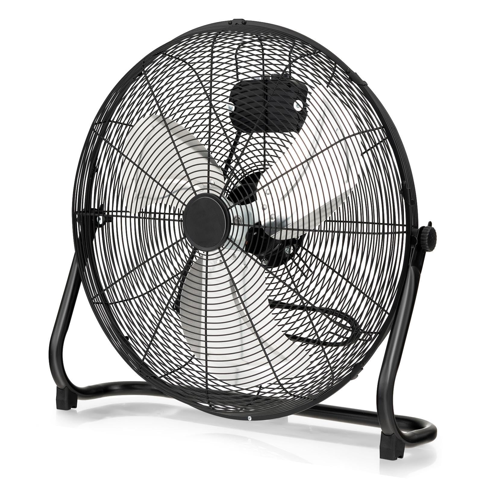 SOARS Ventilateur de Sol 151,5W, 62 X 20 X 59 CM, avec 3 Niveaux de Puissance, Angle d'Inclinaison 145°, Ventilateur en Métal avec Poignée, Haut Débit d'Air, Noir
