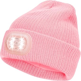 Unisex LED Beanie with Light Winter Knitted Hat for Men Women
