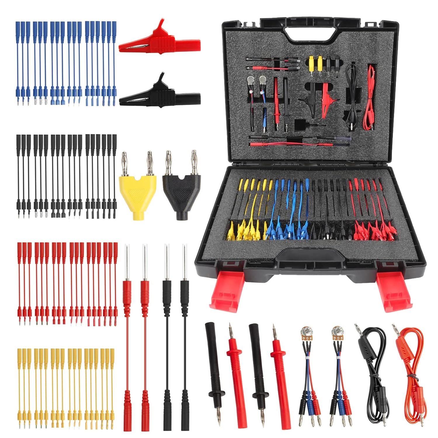 Multimeter Test Leads Kit 92PCS Multimeter Leads Kit Multi Function Electrical Back Probe Kit