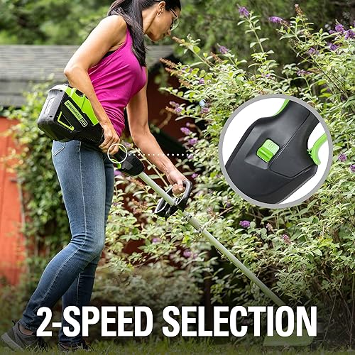 Miniatura 8 de Greenworks Cortacésped inalámbrico de batería de 80 V y 21 pulgadas, kit combinado de recortadora de batería inalámbrica de 16 pulgadas con (1)