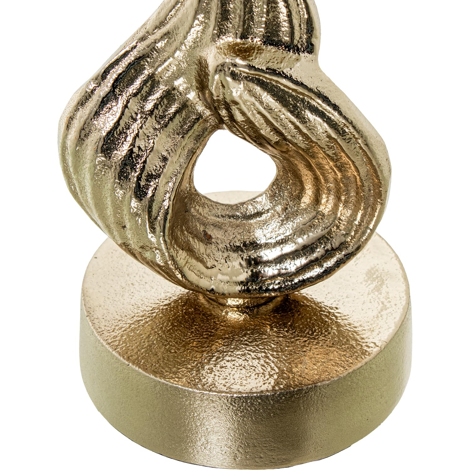 Homstart Portavelas Decorativo Portavelas Cristal con Base Alum Inio, 39 x 19 x 20 cm