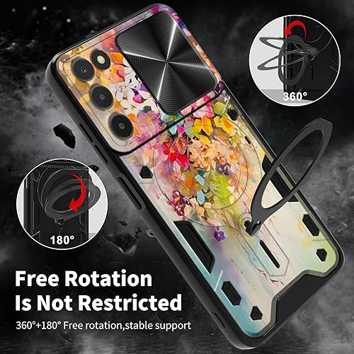 Vista 109 de Funda protectora híbrida para Samsung Galaxy A53 5G de 6.5 pulgadas y anillo giratorio de 360 grados, función atril, híbrida, de doble capa