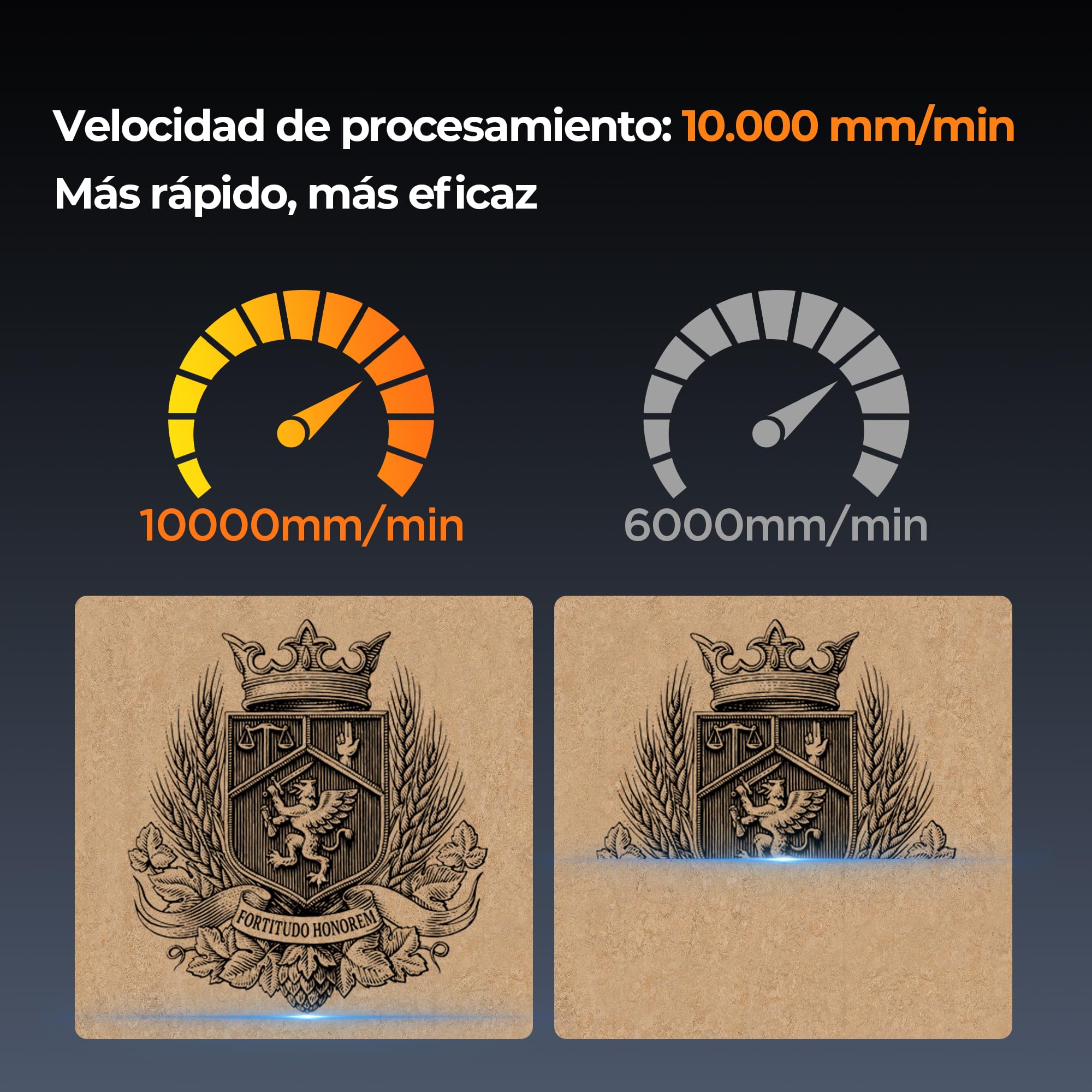 cortador láser ACMER S2 7W, máquina de grabado láser de potencia de salida 48W, 300x300mm, 10000mm/min, grabador láser de madera, adecuado para personalización por lotes de bricolaje, educación
