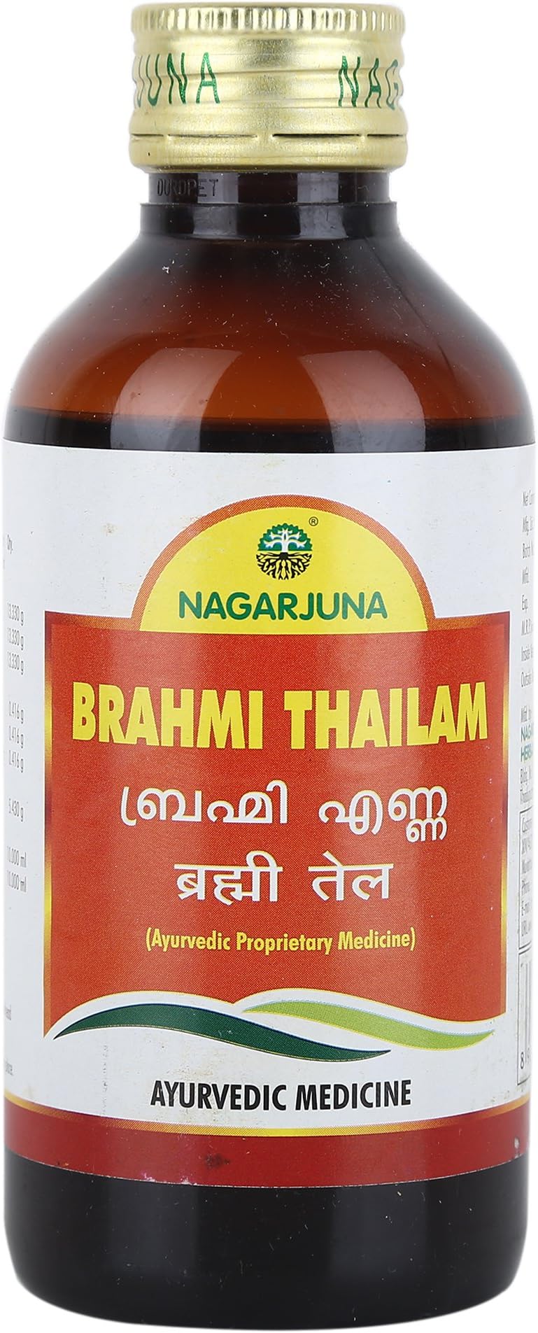 NAGARJUNA Brahmi Thailam -200 ML with Free Pachak Methi