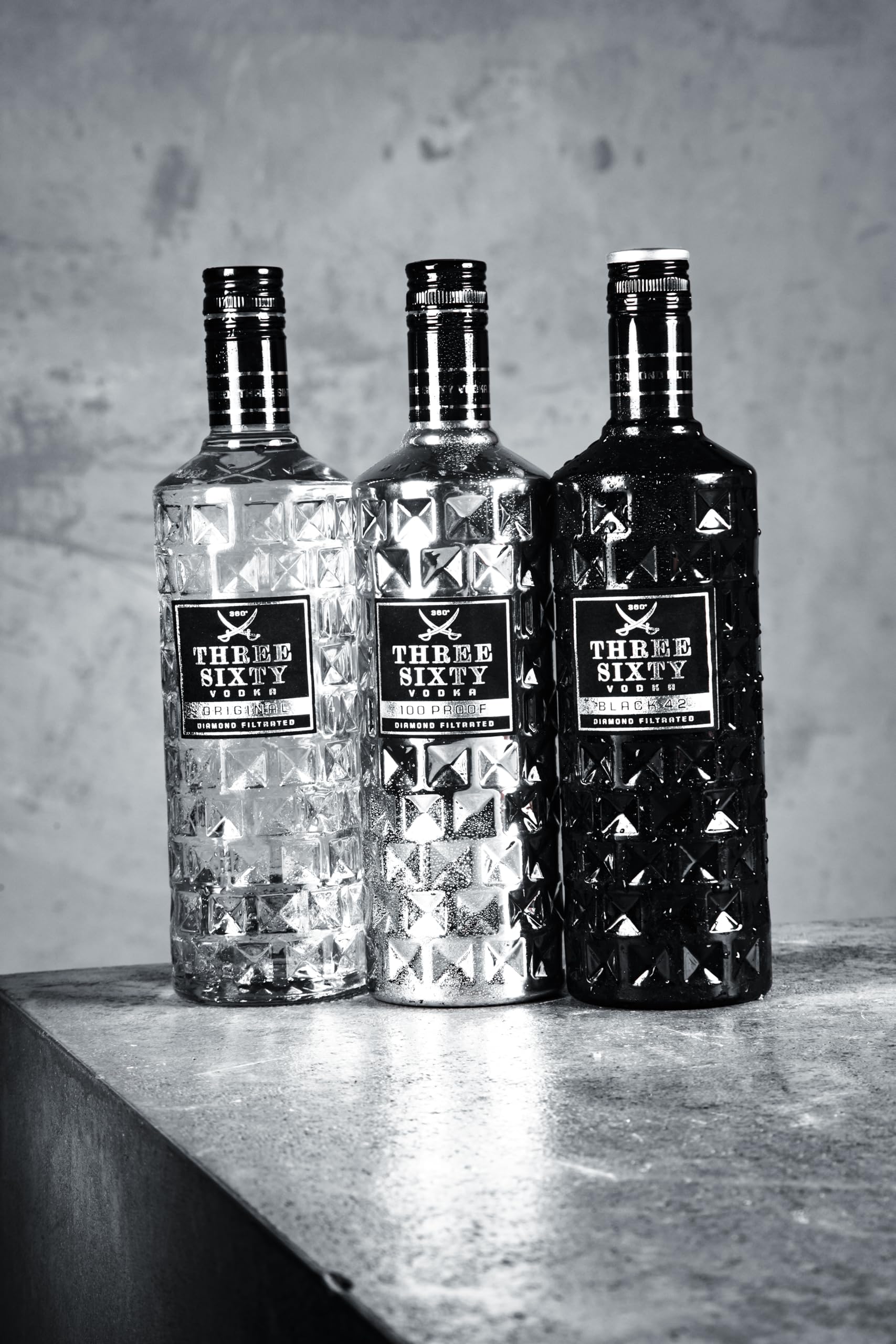THREE SIXTY VODKA BLACK42 70cl.