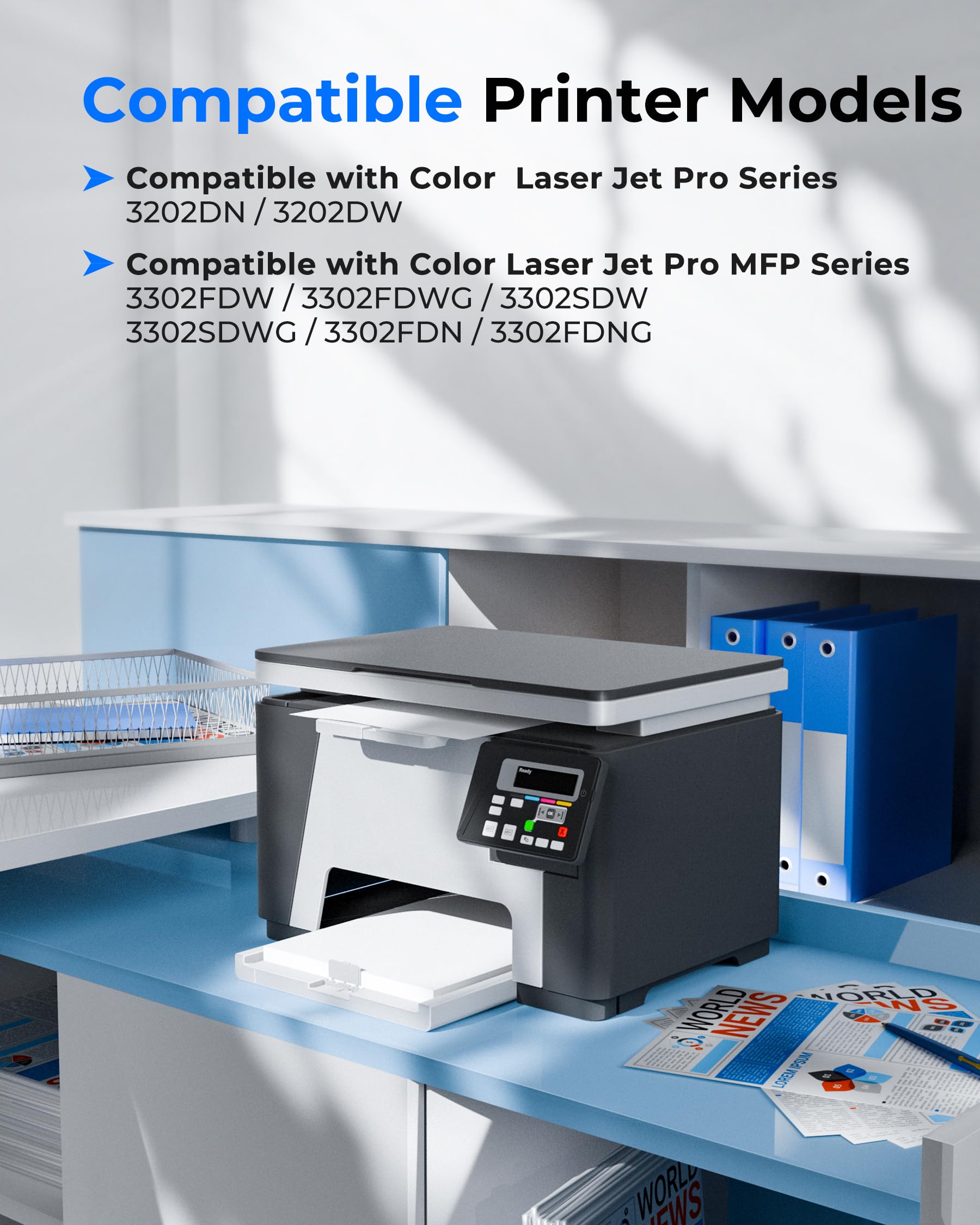 GPC Image 219X Con Chip Toner Compatibili per HP 219X 219A per Color LaserJet Pro MFP 3302FDW 3302FDWG 3302SDWG 3302SDW 3302FDN 3302FDNG 3202DN 3202DW W2190X (Nero Ciano Giallo Magenta, 4-Pack)