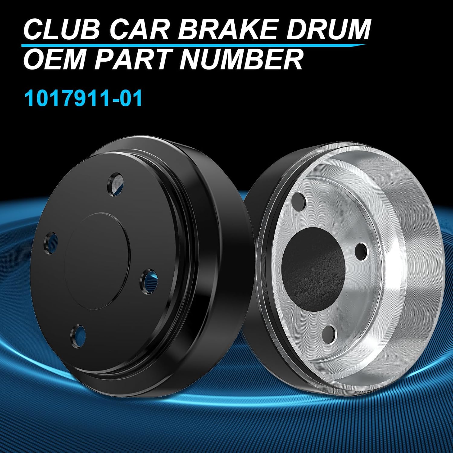 Club Car Brake Drums, Golf Cart Brake Hubs for Club Car DS(1995-UP) &Precedent (2004-UP) Gas&Electric Golf Cart Models, OEM# 101791101, 2PCS