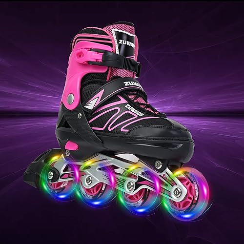 Miniatura 9 de Zuwaos Boys Kids Adjustable Inline Skates Girls Inline Skates for Kids Beginner Roller Skates for Girls Men and Ladies Outdoor