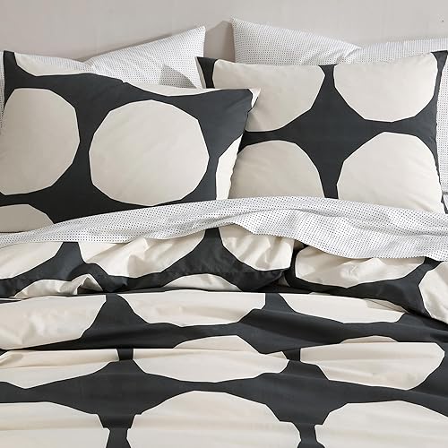 Miniatura 5 de Marimekko - Juego de funda de edredón tamaño Queen, ropa de cama de algodón orgánico con fundas a juego, decoración del hogar atrevida y moderna,