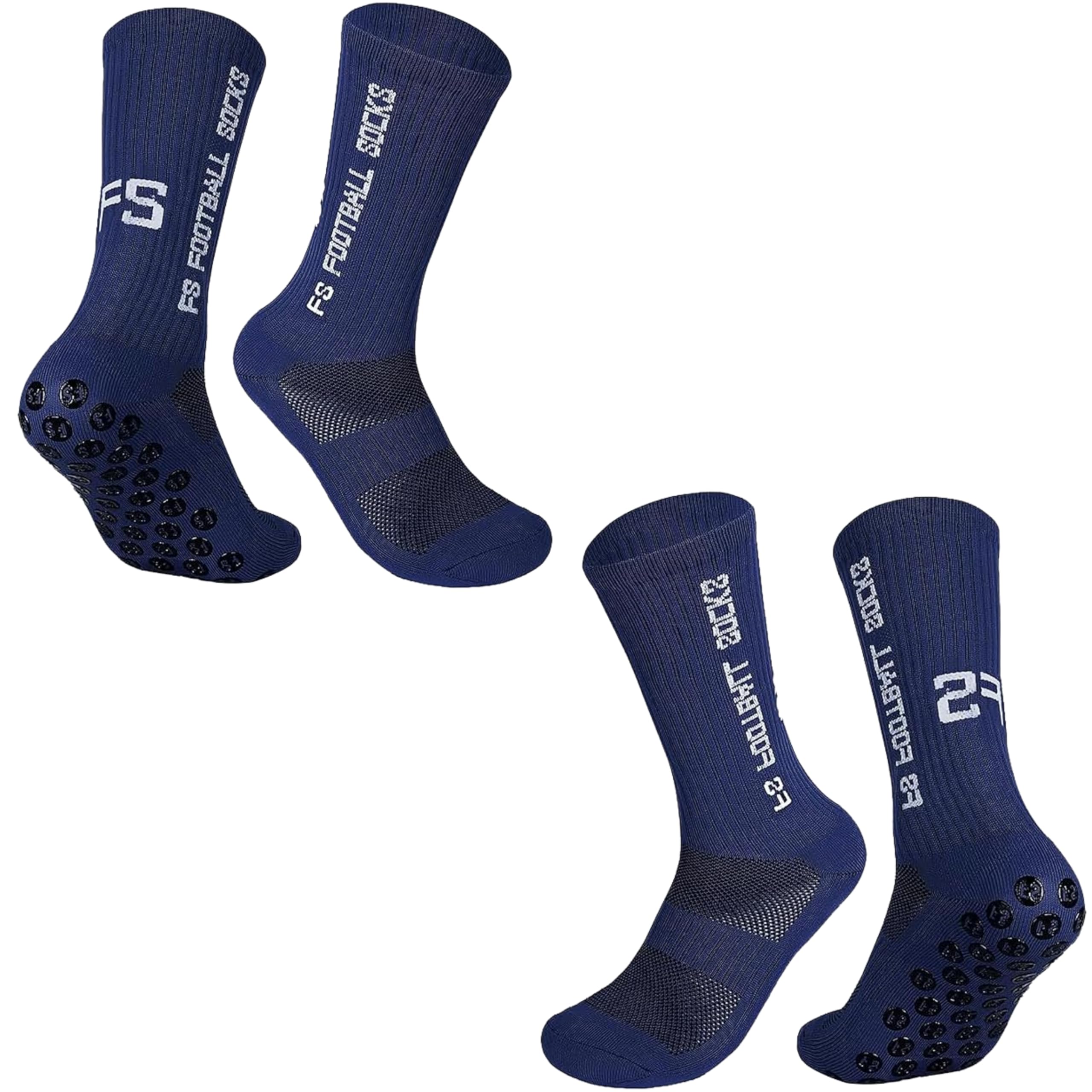 Hi-Tech Performance Athletic grip Socks for Men & Women | Crew Length, Anti-Slip Rubber Grip socks for footballers, Thick Cushion Sports Socks for Running, Gym, Training-image-15