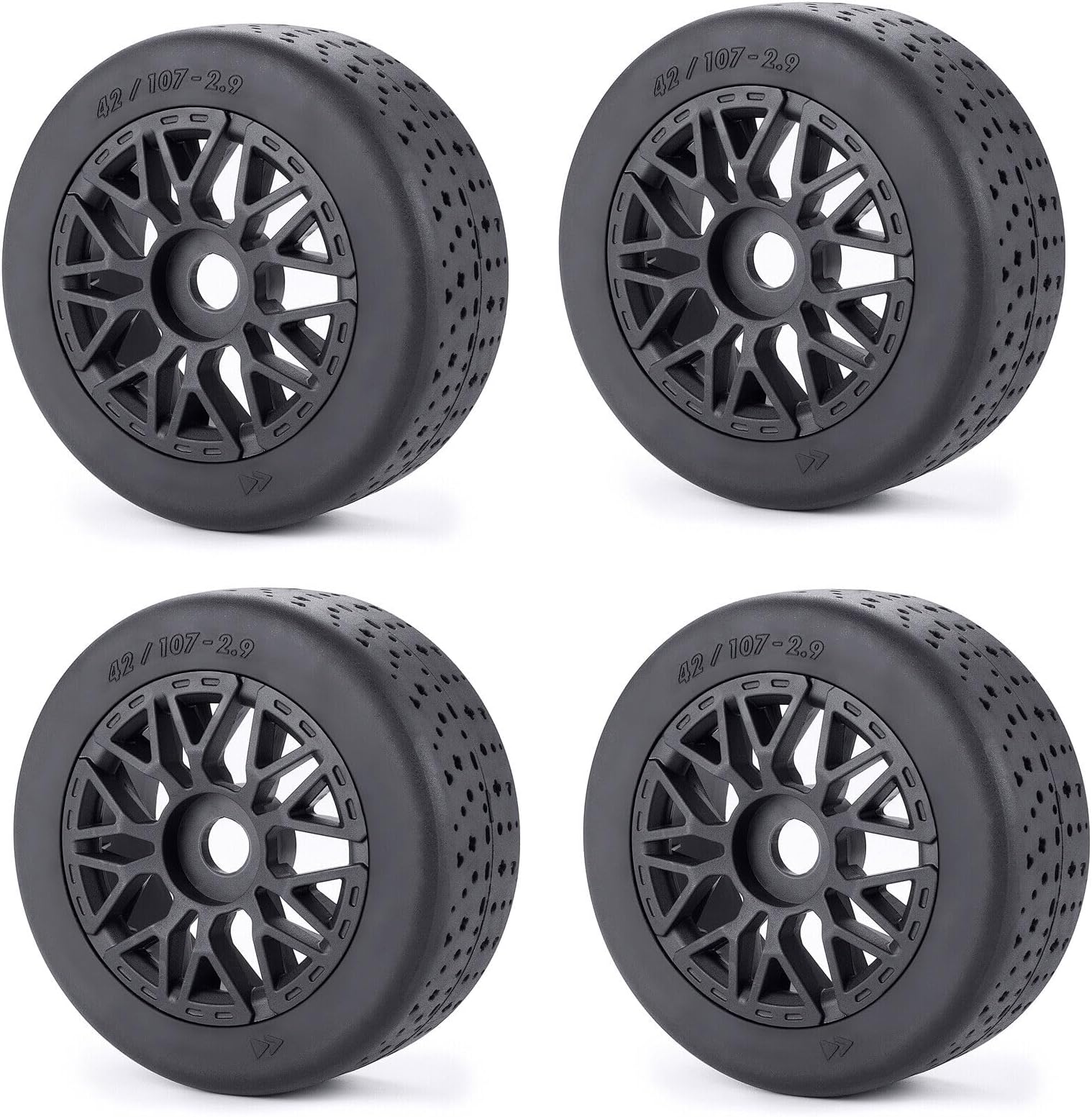 1/7th RC Car Wheel Rims Tires Upgrades for 1/7th RC Car Arrma Limitless F1，4PCS