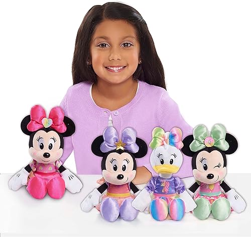 Miniatura 2 de Disney Junior Minnie Mouse - Beanbag de peluche de Minnie Mouse de 8 pulgadas, diseño de Minnie Mouse en vestido de dulces rosados, animal de peluche