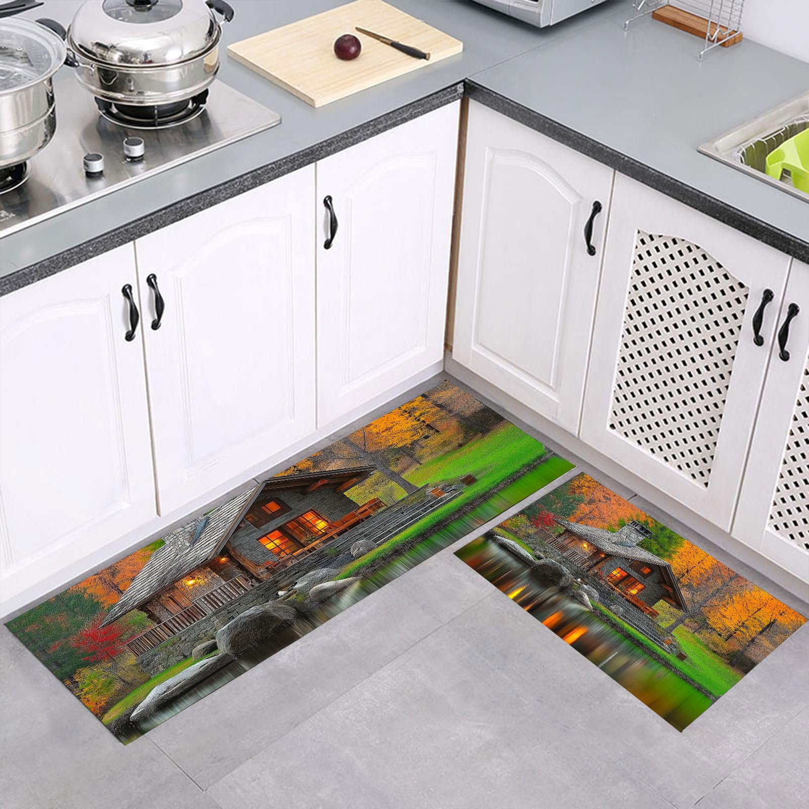 Tapis de cuisine super absorbant lavable pour éviter les glissades