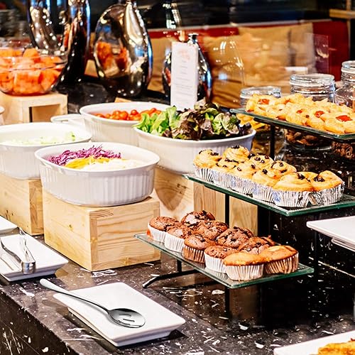 Miniatura 7 de 3 cucharas de servir, 3 cucharas ranuradas, 6 cucharas de servir extragrandes de 9.8 pulgadas, juego de cucharas de servir de acero inoxidable para