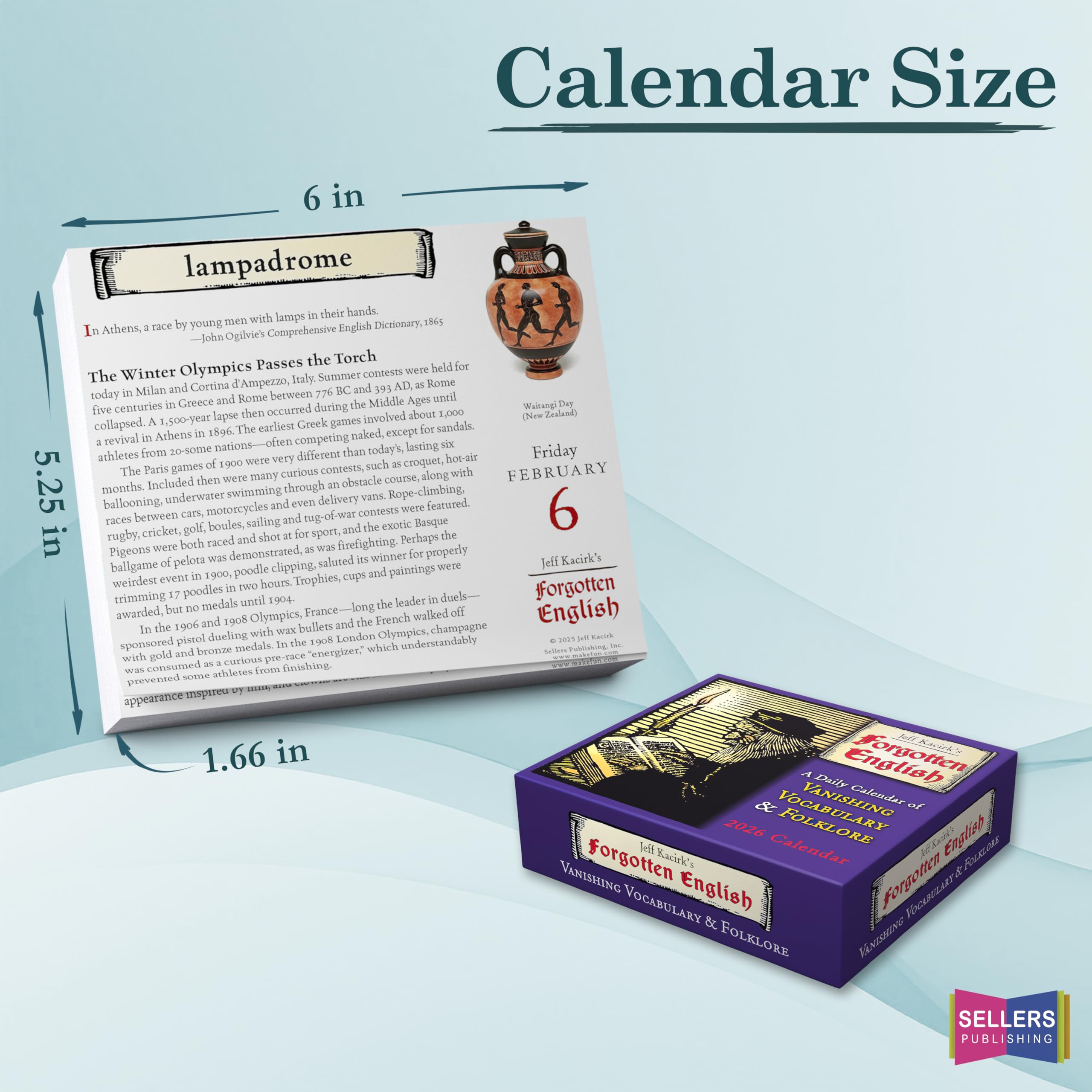 Forgotten English 2026 Boxed Daily Desk Calendar Vanishing Vocabulary and Folklore - Image 4