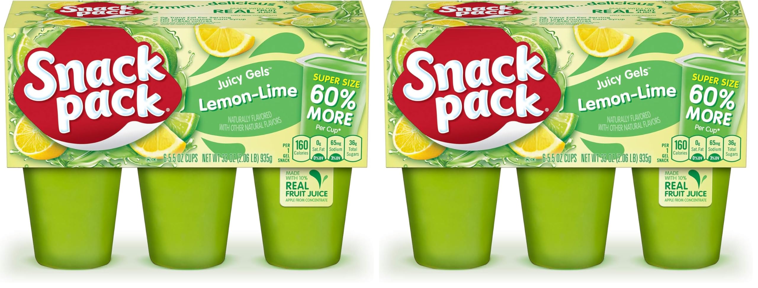 juicy Amazon.com : Snack Pack Juicy Gels, Lemon Lime, 5.5 Oz, 6 Ct (Pack