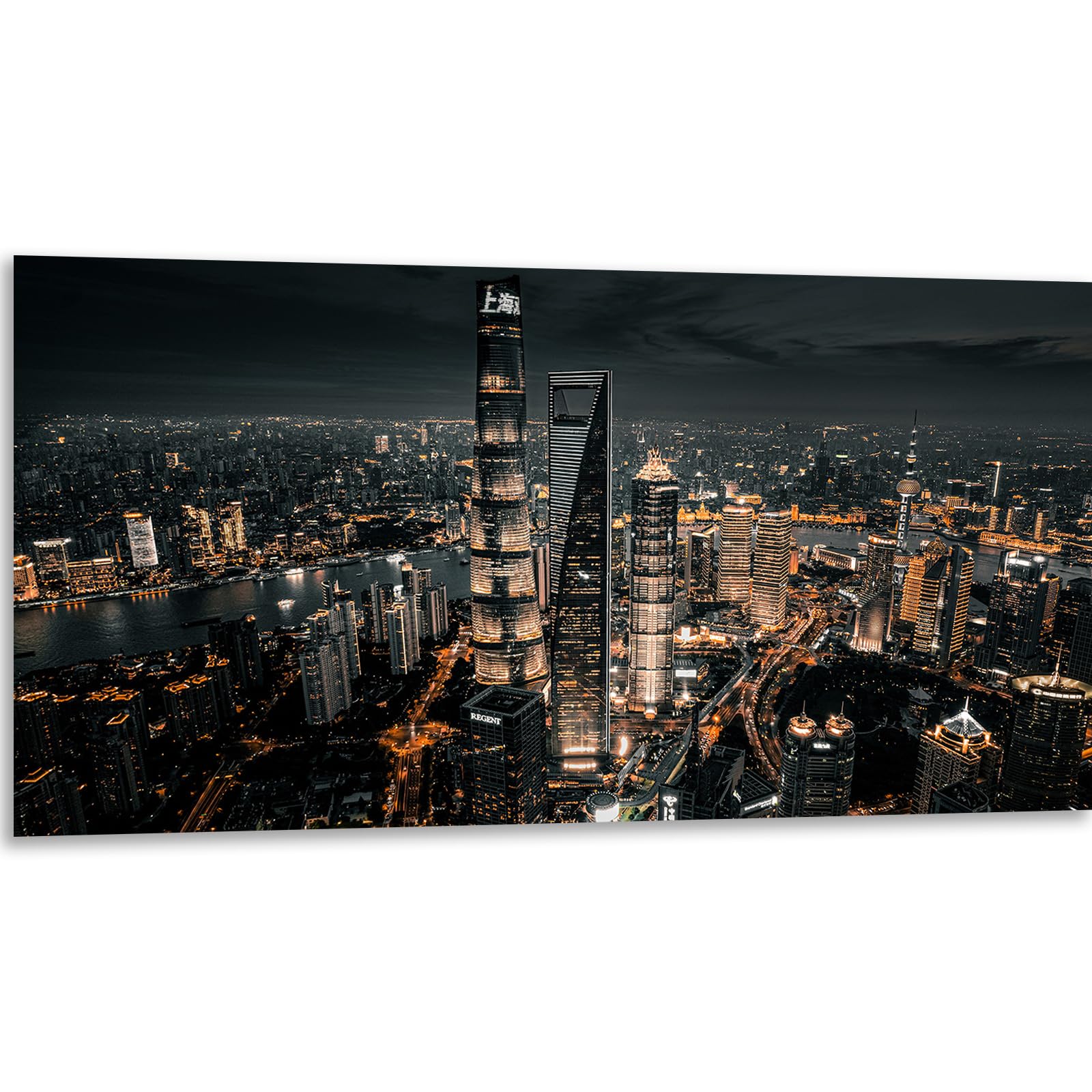 Instarry 5D Diamond Painting Grandi Dimensioni Vista Notturna Della Città Decorazione per Casa e Pareti 120x60 cm