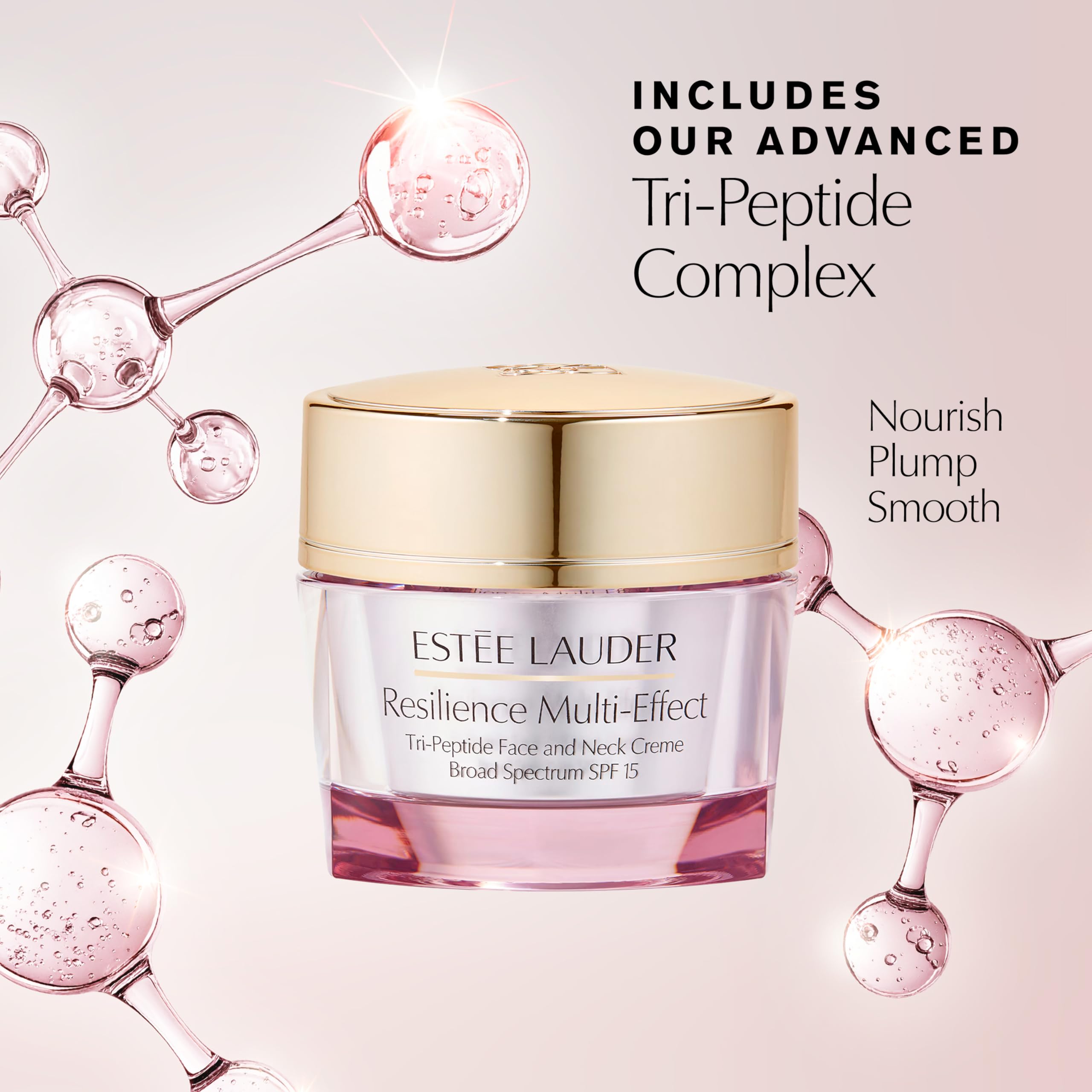 Estée Lauder Resilience Multi-Effect Tri-Peptide Face and Neck Cream Moisturizer SPF 15 | Plumping & Anti-Aging