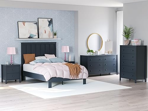 Miniatura 56 de Signature Design by Ashley Socalle Casual Twin Panel Platform Bed, Foundation or Box Spring Not Needed, Black Negro -,Blanco,Azul,Marrón miel,Beige