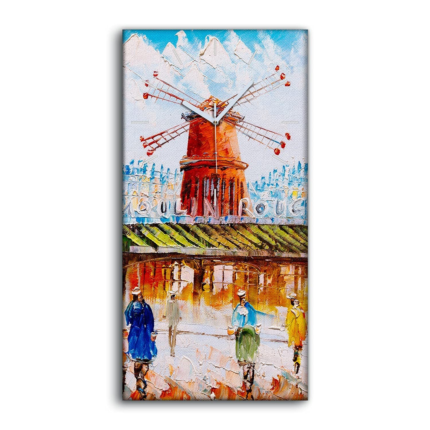 Horloge silencieuse sans tic-tac 30x60cm Toile Deco Paris