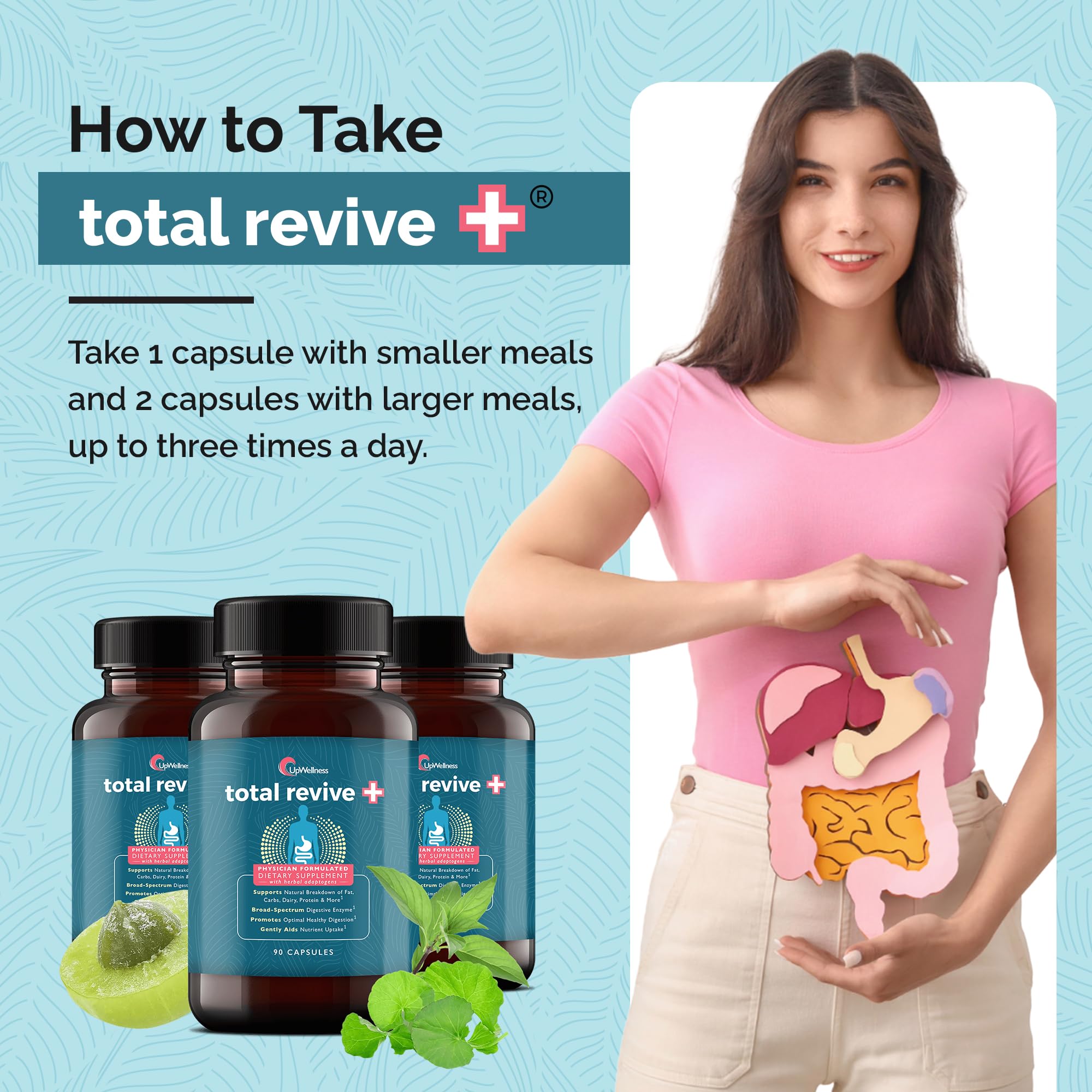 UpWellness Total Revive+ Digestive Enzymes Supplement, 90 Count — Amazon image 6