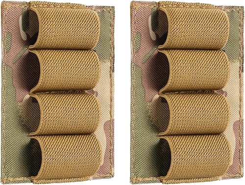 Miniatura 1 de FRTKK Paquete de 2 soportes tácticos para escopeta para rifles, cartucho Molle, portador de munición para calibre 1220