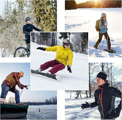 Miniatura 7 de Syhood Knitted Balaclava Beanie Hat Winter Neck Warmer Ski Face Cover Neck Gaiter