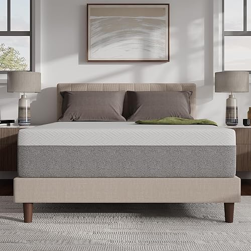 Novilla - Colchón King de 12 pulgadas de espuma viscoelástica con gel en una caja con espuma de confort para alivio de presión y soporte corporal y
