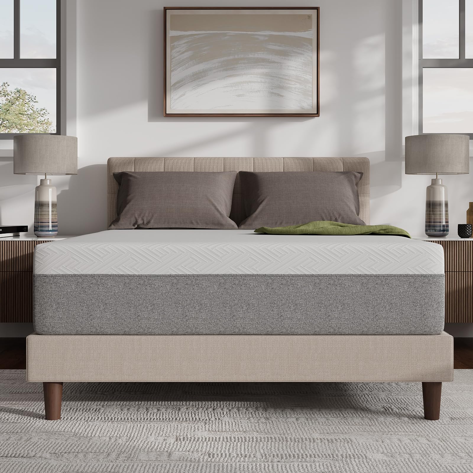 Novilla 12 Inch Mattress Queen Size, Gel Queen Mattress Memory Foam in a Box with Comfort Foam for Pressure Relief & Body Support & Cool Night Sleep,